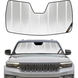 Pigenius Windshield Sunshade for Jeep Grand Cherokee 2022-2026, Grand Cherokee L 2021-2026 Custom Front Window Sun Shade - BLAZBLOCK