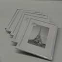 upsimples 8x10 Picture Frame Set of 5, Display Pictures 5x7 with Mat or 8 x 10 Without, Wall Gallery Photo Frames, White