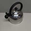 Lily's Home 2 Quart Whistling Tea Kettle, Stainless Steel Stovetop Kettle for Gas & Induction Tops, Classic Whistle Spout, Cool-Touch Handle for Safe Pouring - Perfect for Home, Kitchen, Dorm