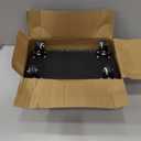 Roller Seat 360 Degree Rotating Low Stool with Wheel Chair PU Leather Universal Swivel Wheels Stool for Home Office Fitness and Garage (Rectangle Black)