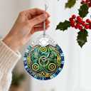 3 x Celtic Triskelion Stained Glass Ornament  Christmas Ornament, Christmas Tree Ornament & Perfect Holiday Decor, Housewarming Gift, Irish Gift, Gifts for Women, Friends or Family