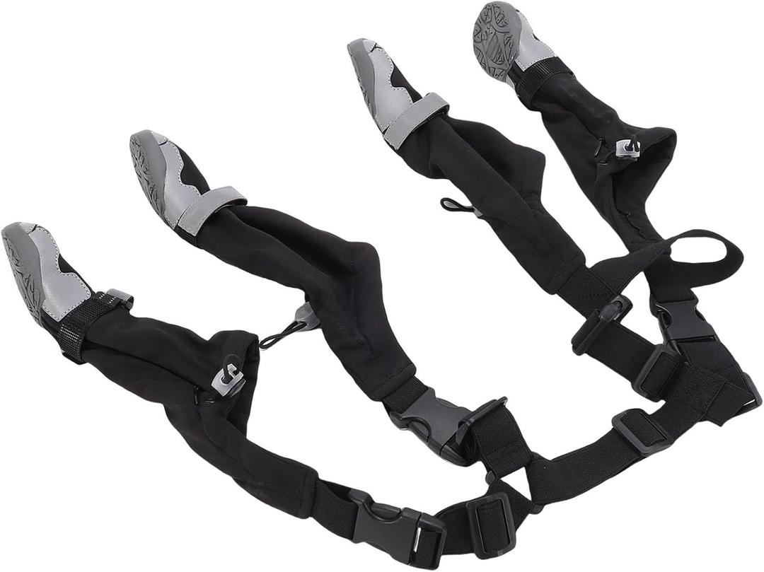 Dog Suspender Booties, Anti Dirt Water Proof Shoes Leggings for Winter, Pet Adjustable Suspender Pants with Elastic Strap for Outdoor Walking Hiking and Claw Protectors (4:L)
