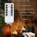 Remote Candles, 24 Pack Flameless Tea Lights Candle Battery Operated, 400+Hours LED Tea Lights with Remote, Timer Battery Votive Candle for Holidays Wedding Home (Warm White, Ivory Shell)