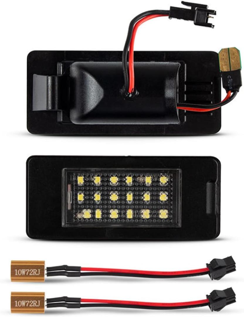 White LED License Plate Lights Tag Lamp Assembly for Cadillac Escalade ATS,2015-2020 Chevy Tahoe Suburban Malibu/GMC Yukon XL, 2pcs Rear License Plate Lamp