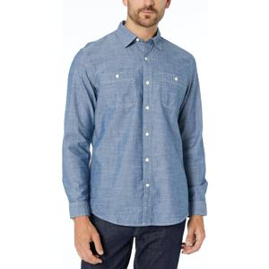 Amazon Essentials Men's Regular-Fit Long-Sleeve Chambray Shirt (XS)