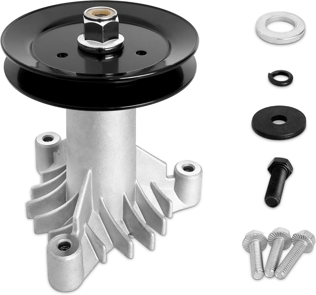 130794 Spindle 153535 Pulley Compatible with Craftsman Mower - Spindle Assembly with Pulley Compatible with Craftsman LT1000 LT2000 DYT4000 42" Deck Tractor, HU, Poulan Pro Riding Mower