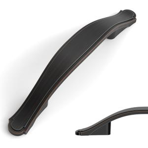 Amerdeco 10 Pack Oil Rubbed Bronze Cabinet Pulls 3 Inch(76mm) Hole Center Drawer Pulls Cabinet Hardware Kitchen Cabinet Handles for Bathroom Dresser Pulls ZH0068