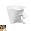 Flour Funnel for Kitchen Aid Mixer, Flour Funnel Compatible with 4.5-5QT(KSM150), Easy Pour, Anti-Splash No-Mess, Dishwasher, Safe Kitchen Aid Attachments