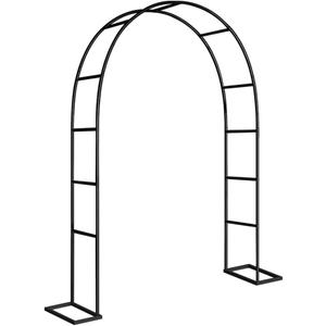 Newsmarts Garden Arch Arbor 7.9FT x 4.6FT Pergola Trellis with Stable Detachable Base for Wedding Ceremony Party Outdoor Climbing Plants Black Metal Newsmarts Garden Arch Arbor 7.9FT x 4.6FT Pergola Trellis with Stable Detachable Base for Wedding Ceremony Party Outdoor Climbing Plants Black Metal