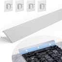 30" Slide-in Range Rear Filler Kit W10113901A, Stove Gap Universal Triangular Filler Strip, Cooktop Trim Kit Between Stove and Backsplash for Whirlpool & Most Brand, Durable Aluminum, Silver
