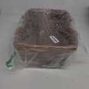 Household Essentials Woven Market Basket, Handwoven Willow Weave, Stylish Handles with Durable Metal Anchors, Classic and Versatile, Attractive, Spacious, Lightweight, Brown Stain