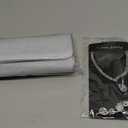 Subiceto 4Pcs Silver Clutch Purse Jewelry Set for Women Evening Rhinestone Purse Crystal Necklace Earrings Bracelets Set Silver Accessories for Women Bride Wedding Jewelry Lightweight