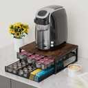 Coffee Pod Holder For Counter, 3 Pull-Out 72 K-Cup Holder Drawer, Wooden Cafe Pods Storage Organizer with Sliding Drawers for Coffee Station, Home, Kitchen, Office, Dorm (Antique Finish)