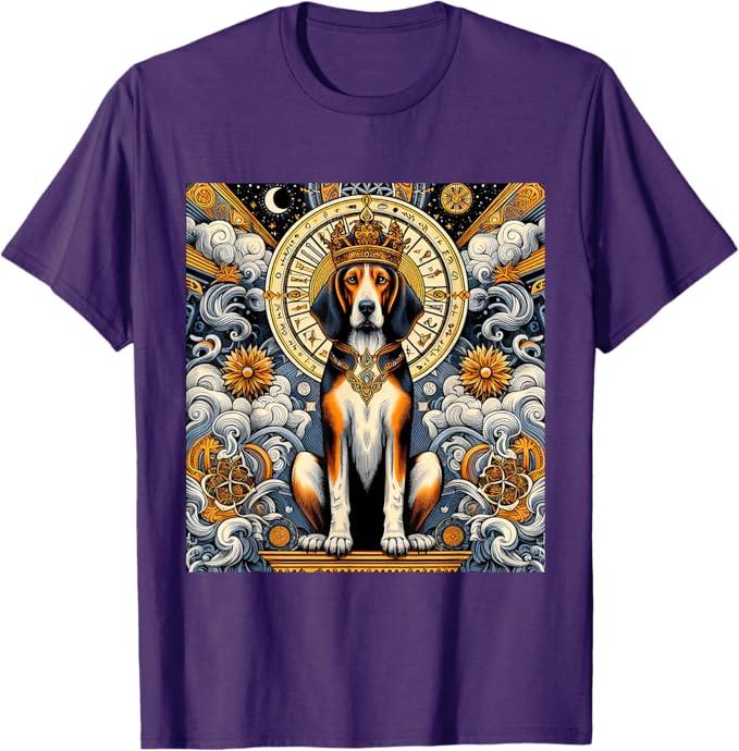 Treeing Walker Coonhound Tarot Card T-Shirt, L