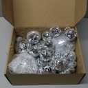 54 Pcs Mini Silver Disco Balls - Hanging Mirror Ornaments for Party, Wedding, Christmas Supplies (1.2 Inch, 2 Inch, 3.2 Inch, 4 Inch)