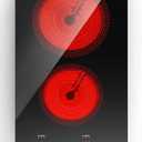 ANHANE 12" Electric Induction Cooktop - 2 Burner 110V Stove Top - Infrared Heating, Built-in Double Burner Cooktop with 20 Temperature Settings, Compatible with All Cookware