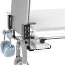 KDD Wall Organizer Peg Board - 7 in 1 Gaming Pegboard Accessories with RGB Led Strip Lights,Pegboard Combination Kit with Phone Stand/Pen Holder/Storage Box/Headset & Controller Holder/Hooks