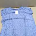 OFEEFAN Blouses for Women Dressy Casual Petal Short Sleeve Shirts Crochet Lace Boho Tops Spring Fashion Summer Outfits L