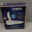 Conair Double Ceramic Hair Dryer, 1875W Blow Dryer with Diffuser and Concentrator, Ionic Conditioning, 3 Heat & 2 Speed Settings, White