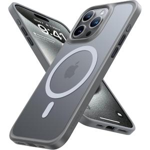TORRAS Magnetic Guardian Designed for iPhone 15 Pro Max Case, [Military Grade Drop Tested] [Compatible with MagSafe] Slim Case for iPhone 15 Pro Max Phone Case 2023, Natural Titanium