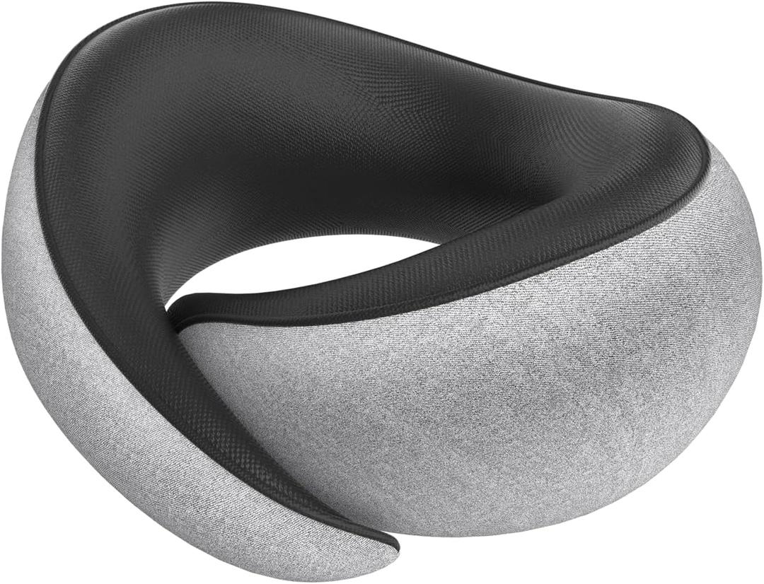 Travel Neck Pillows for Airplanes - 360 Ergonomic Memory Foam Travel Pillow - Relief Neck Pain with Breathable Support for Long Flights