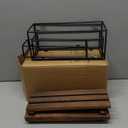 MyGift Wood Display Riser Stand, 3-Tier Rustic Tabletop Display Shelf for Retail, Vendor, Countertop Perfume Organizer, Cupcake Stand, Kitchen Spice Rack