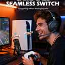 NUBWO Wireless Gaming Headset with Mic for Ps5 Ps4 PC, Zero Interference, 100-Hour Battery All-Day Play, 23ms Sync for Fortnite & Call of Duty/FPS Gamers, Triple Mode All Devices Compatible - Orange