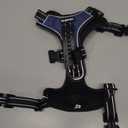 Dog Harness Navy Blue No Pull Y Shaped for Medium Sized Dog, Small to Large Dogs Reflective Adjustable Easy Walk Puppy Harnesses,Heavy Duty Girl Boy Pet Vest 3 Buckle with Handle & Light,M (M, Navy Blue)