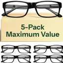 Gaoye 0.5 Professional Reading Glasses for All Day - Computer Readers with Blue Light Protection - Value Pack