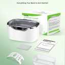 Ultrasonic Jewelry Cleaner, 24oz (700ml) Ultrasonic Cleaner with 48kHz High-Frequency, 5 Cleaning Modes, 304 Stainless Steel Tank, for Jewelry, Eyeglasses, Dentures, Coins, Watch Bands, Ring