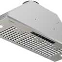VIKIO HOME Built-in/Insert Range Hood 36 Inch, 980 CFM Hood Vent for Kitchen, Ducted/Ductless Convertible Duct, Stainless Steel Kitchen Vent Hood with Gesture & Touch Control, 3 Baffle Filters