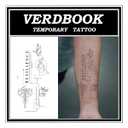 2 Sheets Waterproof Temporary Tattoo Last 7-15 Days, Scripture Pillar | Semi Permanent Tattoos30s Apply Realistic Body Stickers for Beach Parties Festival Daily Wear, Fake Tattoo for Women & Men