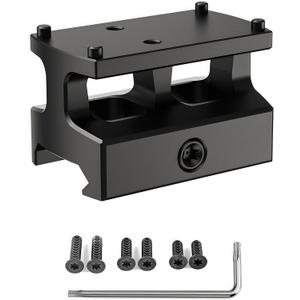 4 x 0.87" Red Dot Sight Riser Mount - Picatinny to RMSc/RMS/Doctor/RMR/SRO/407C/507C/508T/407K/507K/Vortex Venom/Viper/Fastfire Adapter (Doctor/Noblex/CTS-1250 Footprint)