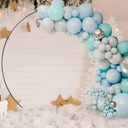 Arch Stand, Balloon Arch Kit for Round Wedding Arch Flower Ring Stand Party Background Decoration Black