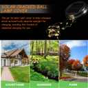 POPETPOP Solar Jar Lid Light Cover 3.54 Inch Solar Led Lid for DIY Hanging Lanterns Outdoor Garden Patio Yard Decorative Jar Lights Set of 2