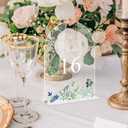 Clear Arch Wedding Table Numbers 1-20 with Stand, 5.5x7" Acrylic Sign Table Numbers Holders Display Signs for Wedding Receptions, Anniversaries, Centerpiece, Reception, Party, Events