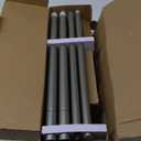 TONIAL1 Inch Double Curtain Rods for Windows 66 to 120 Inches (6-12ft), Heavy Duty Decorative Drapery Rod for 32 to 144 Inches (5.75-11.7ft) with Classic Cap Finial, Antique Silver