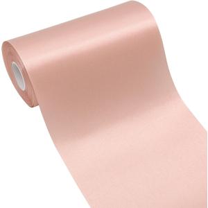 Dusty Pink Satin Ribbon 6 Inch 25 Yards Fabric Large Silk Ribbon for Gift Wrapping Cutting Ceremony Kit Grand Opening Chair Sash Table Hair Car Bows Sewing Craft