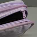 SUNEE Zippered Binder Bag with Handle, 2-Inch 3-Ring O-Ring, 500-Sheet Capacity, Includes Zip Pocket, 5-Tab Expanding File Folder, Multi-Pocket Organizer Binder for Middle School, Lavender Purple