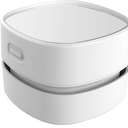 ODISTAR Desktop Vacuum Cleaner,Mini Table dust Sweeper Energy Saving with auto Power-Off Function,High Endurance up to 400 mins,Cordless&360 Rotatable for Keyboard/Home/Office (White USB Charging)