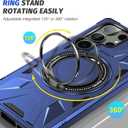 Zewan Designed for Samsung Galaxy S23 Ultra Case [Compatible with Magsafe] Stand, [Military Grade Drop Tested] Dual Layer Shockproof Full Protective Case for S23 Ultra,Blue