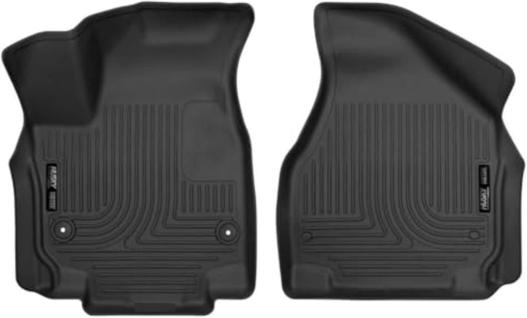 Husky Liners Weatherbeater Floor Mats | Fits 2017 - 2025 Chrysler Pacifica, Touring & Touring L; 2020 - 2025 Chrysler Voyager | Front Row, 2-pc Black - 13011