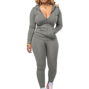 Mrskoala Two Piece Outfits for Women Jogger Sets Workout Sweat Suits Tracksuit Pants Set (X-Large, 6556gray)