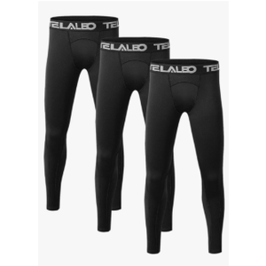 TELALEO 1/2/3/4 Pack Boys' Youth Compression Leggings Pants Tights Athletic Base Layer for Running Hockey Basketball, Medium TELALEO 1/2/3/4 Pack Boys' Youth Compression Leggings Pants Tights Athletic Base Layer for Running Hockey Basketball, Medium