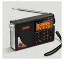 LIJIANI Shortwave Radio AIR/VHF/AM/FM/SW/Weather Bands Transistor with TF Card/Flashlight,Key Backlight, Digital Record, Alarm Clock,Sleep Timer,Powered by AA and Lithium Battery ANT Jack (RD239)
