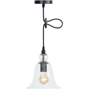 Industrial Farmhouse Glass Pendant Light Kitchen Island Bell Shade Ball Billiard Pool Table Hanging Lamp Antique Vintage Ceiling Chandelier for Dining Room Bedroom, Amber Gray Brown Glass (Clear)