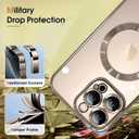 ZIYE Magnetic Case Made for iPhone 16 Pro 6.3 Inch [Compatible with MagSafe] Full Camera Lens Protection, Clear Luxury Phone Cover Soft TPU Bumper Drop Protective Case for 16 Pro Women Men, Brown