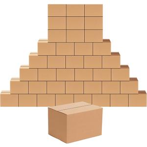 Edenseelake 40 Pack 8x6x6 inches Shipping Boxes Corrugated Cardboard Boxes for Packing, Moving, Mailing, Brown
