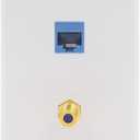 VCE Ethernet Coax Wall Plate (UL Listed), 2-Port Coax and Ethernet Wall Outlet with CAT6 Keystone Coupler and 3GHz Gold Plated Coaxial Keystone Jack Insert, Blue 1-Pack