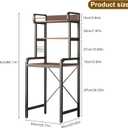 4-Tier Mini Fridge Stand with Storage for Dorm, 26 inches x 23 inches x 68 inches